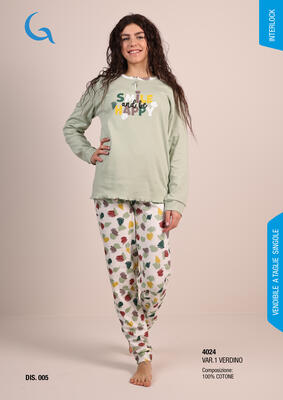 PIGIAMA RAGAZA M/L 4024 Tellini S.r.l. Ingrosso Abbigliamento